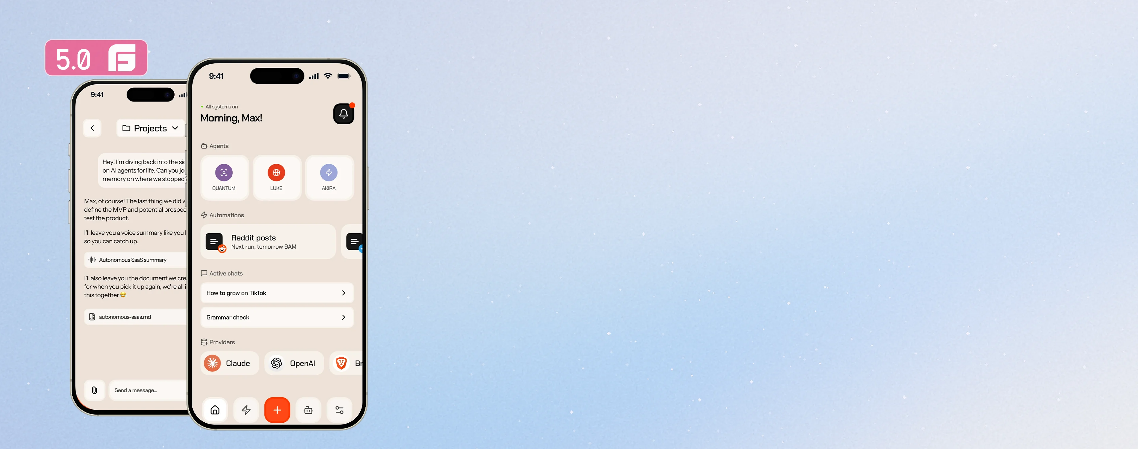 LifeOS – Personal AI Agents App & UX UI Design